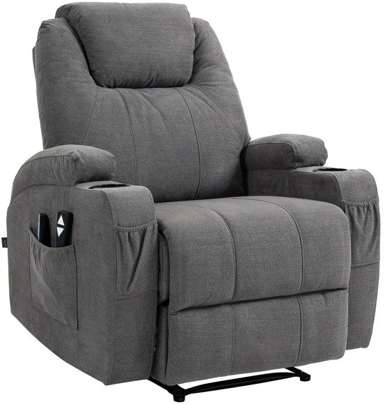 Fauteuil hepler avec fonction massage en tissu