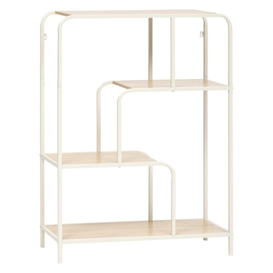 5five - console curvy 2 étagères bois clair