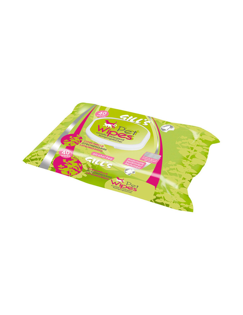 Serviettes humides xl aroma citronela 40 unités (30x20cm) gill's