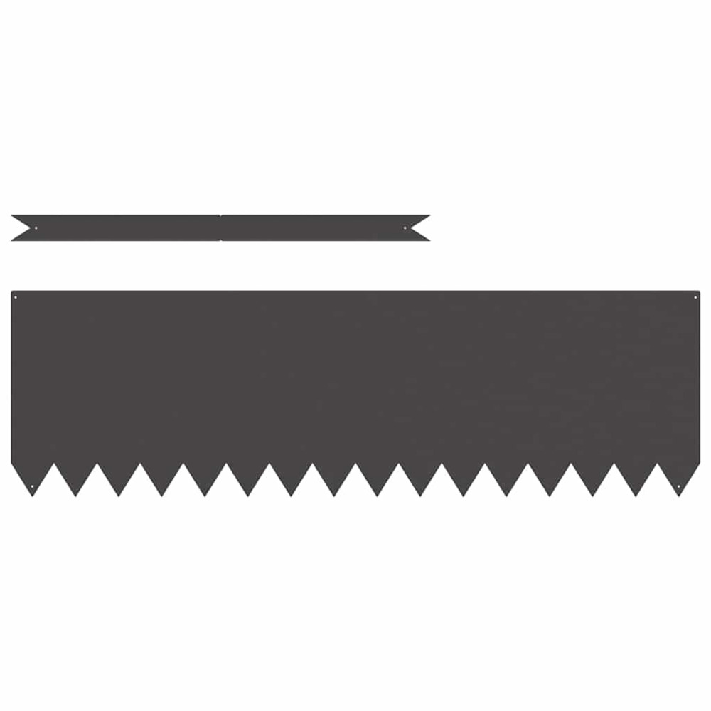 Bordure de pelouse 50 pcs noir 100 x 0.05 x 20 cm