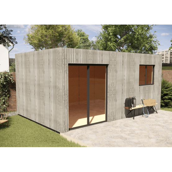Annexe de jardin bois en bois 5,5 x 3,5 x 2,7 m