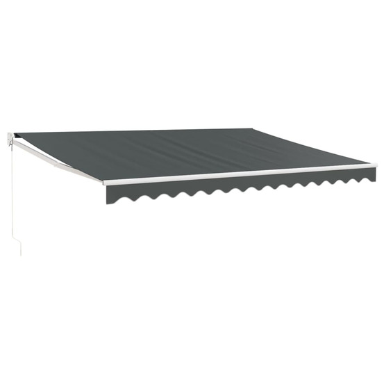 Auvent rétractable anthracite 4,5x3 m tissu et aluminium