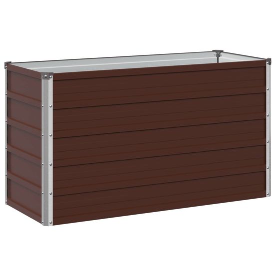 Jardin surélevé marron 100 x 40 x 55 cm acier laminé à froid