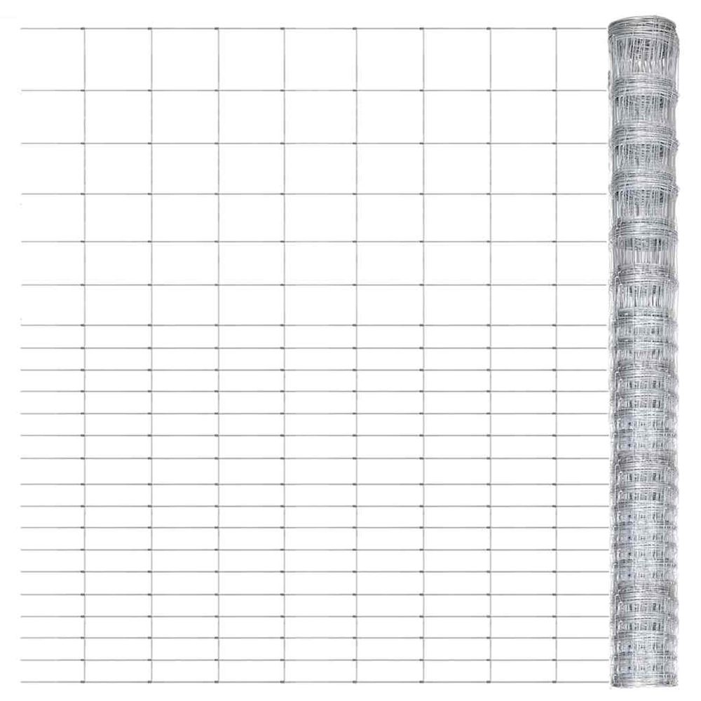 Clôture de jardin acier galvanisé 50x1,6 m argenté