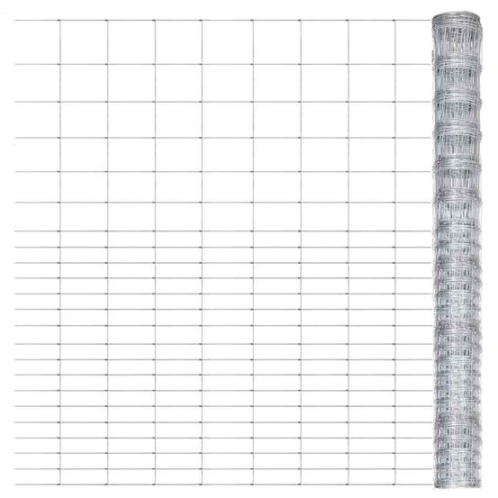 Clôture de jardin acier galvanisé 50x1,6 m argenté
