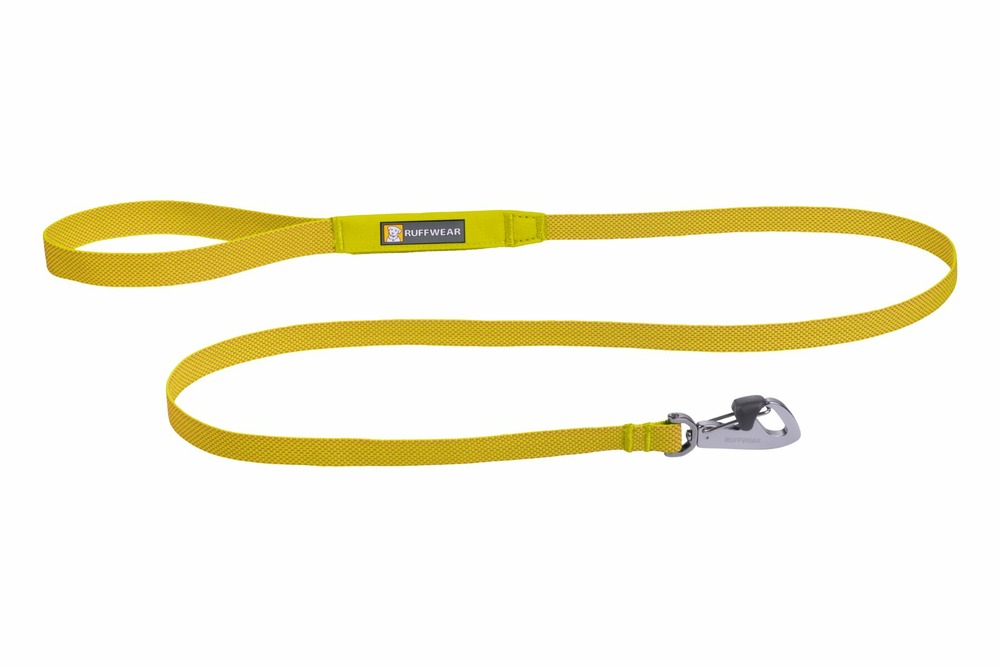 Laisse pour chien ultralégère et ultrarésistante au design minimaliste, hi & light™. Couleur: lichen green (jaune), taille unique