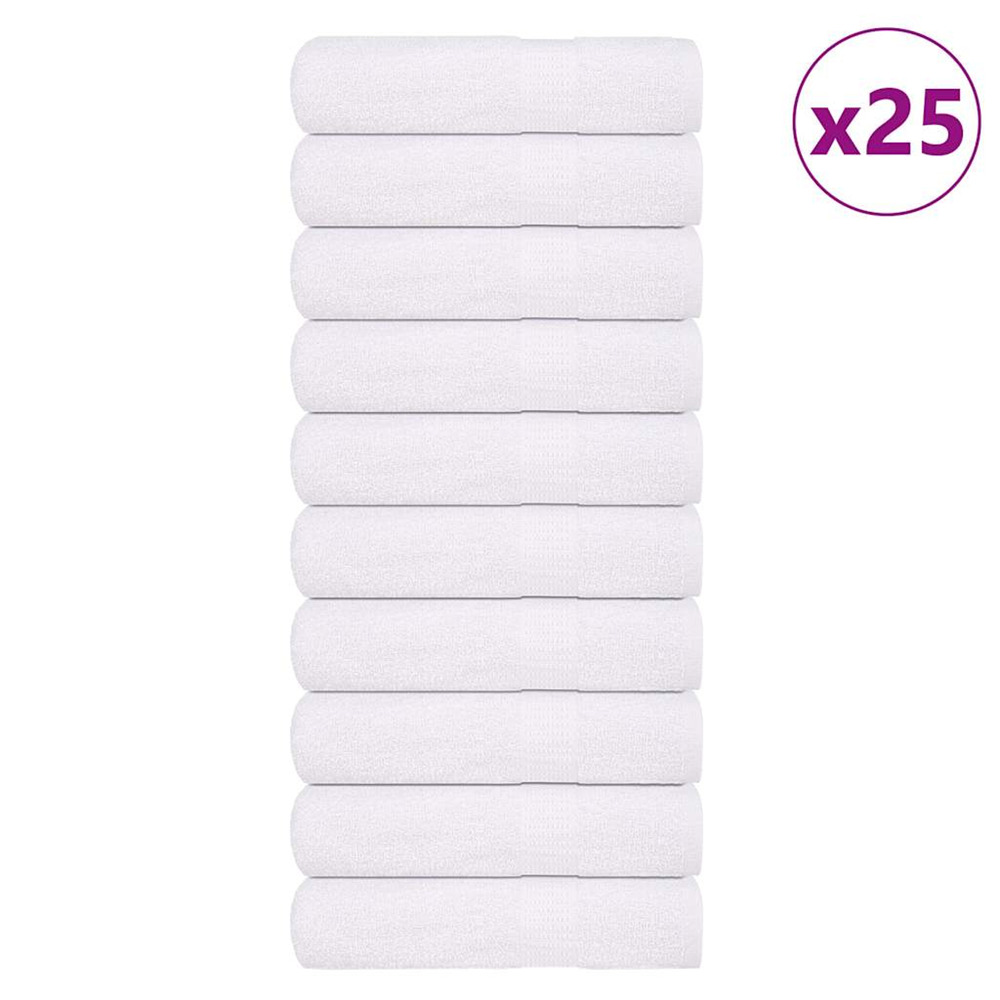 Serviettes de bain frogn 25 pcs blanc 100x150 cm 360 g/m²