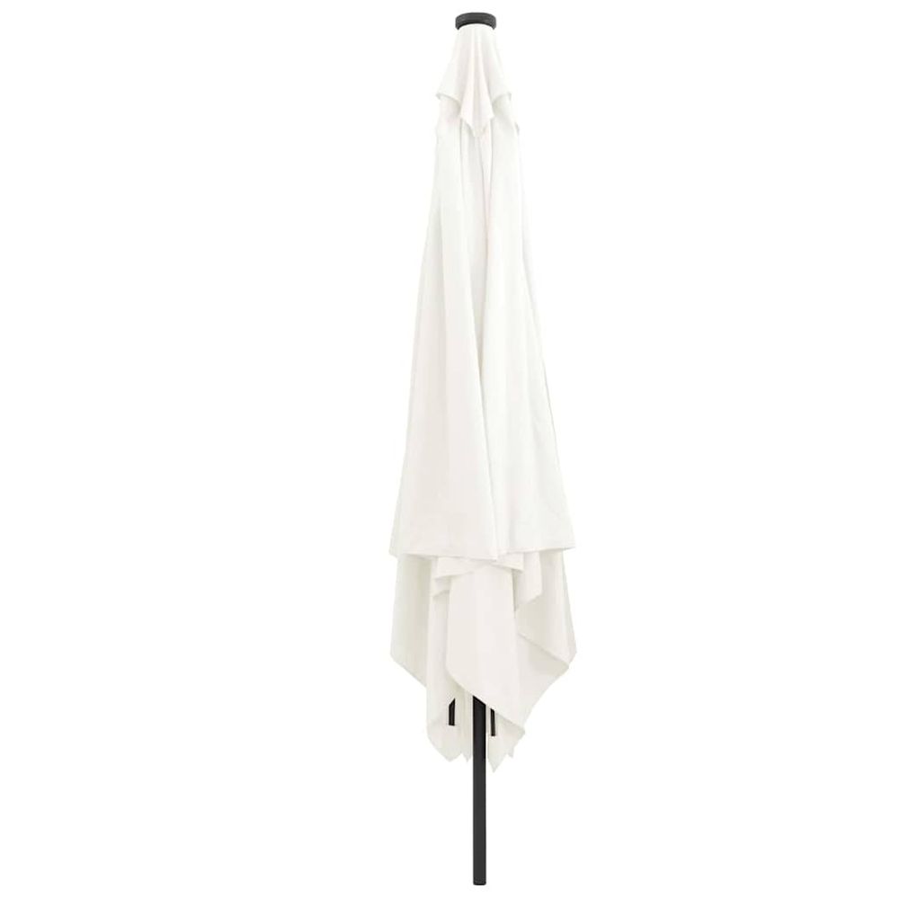 Parasol de jardin sable 295 x 295 x 245 cm polyester et acier