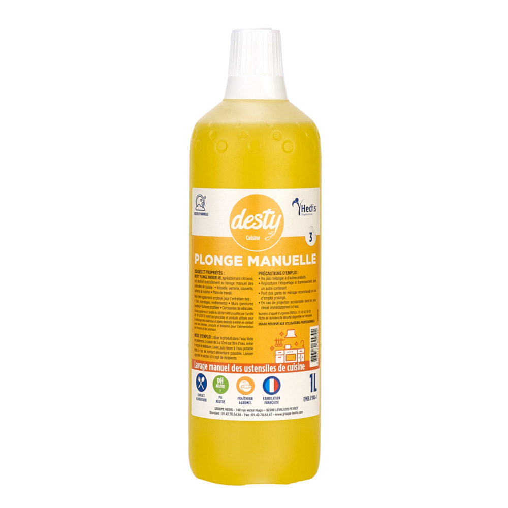 Desty plonge manuelle flacon de 1l - elcopharma