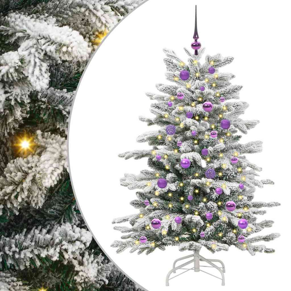 Sapin de noël artificiel à branches articulées blanc 150 cm