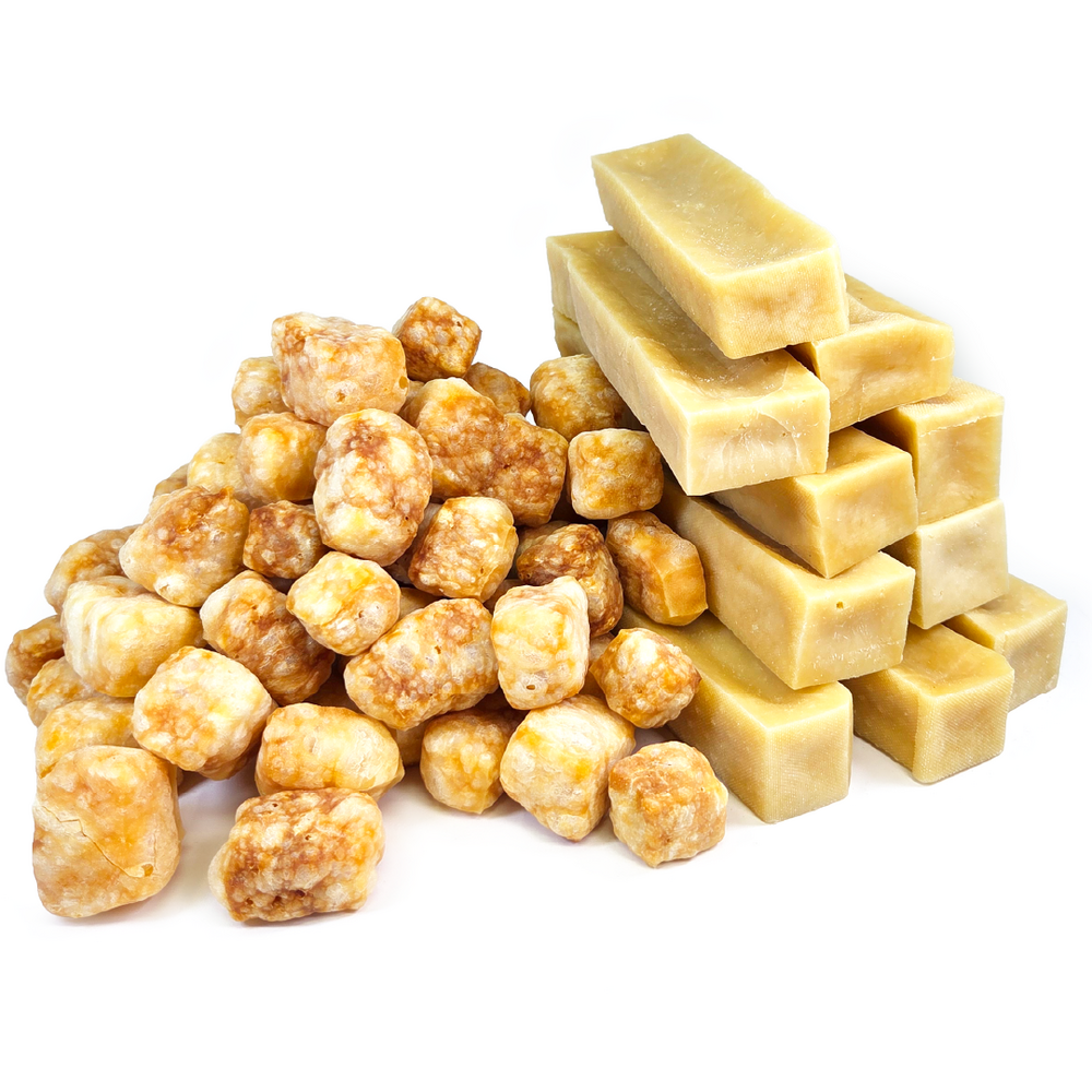 Family Box Duo : 10 Cheese Bones Large (1kg) + 300g de Croustillants au fromage, Friandises pour chien (15-20kg)