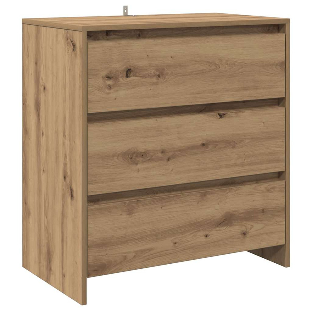 Buffet chêne artisanal 70x41x75 cm bois d'ingénierie