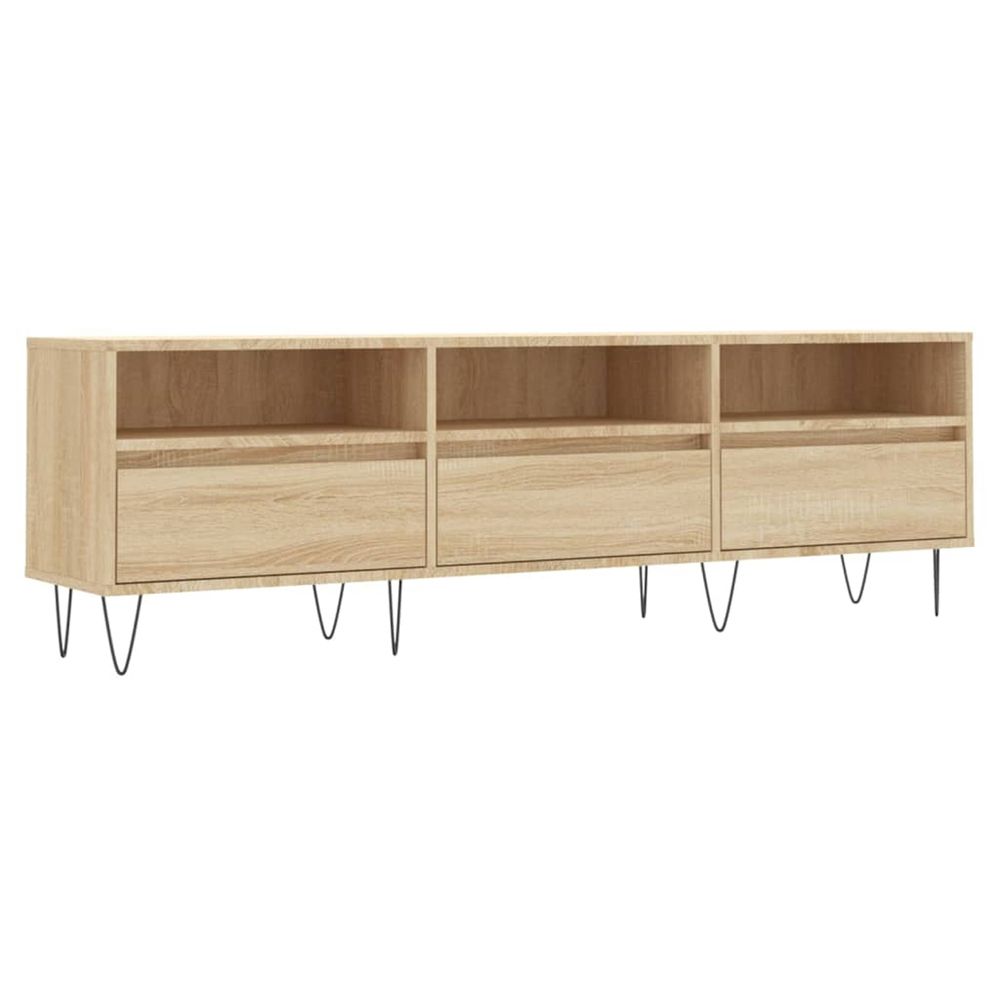 Meuble tv chêne sonoma 150x30x44,5 cm bois d'ingénierie