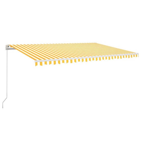 Auvent rétractable automatique 500x300 cm jaune et blanc
