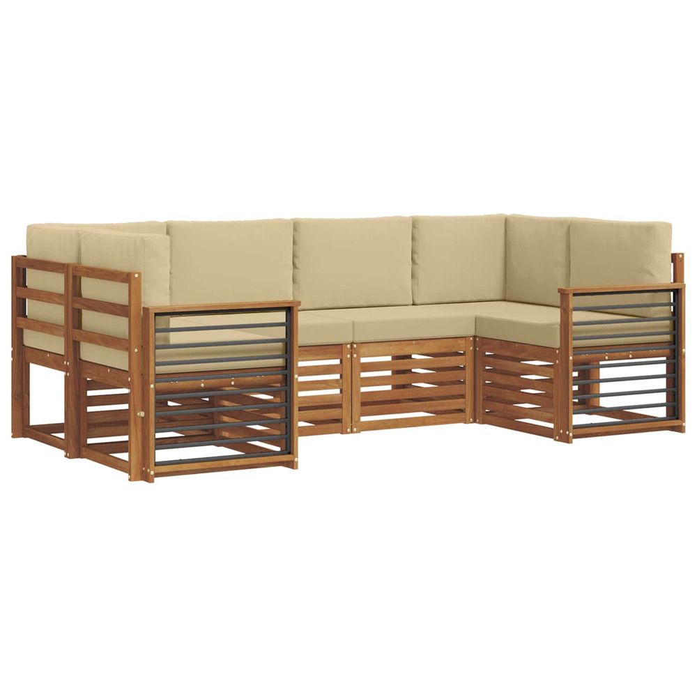 Ensemble de canapés d'extérieur 6 pc naturel