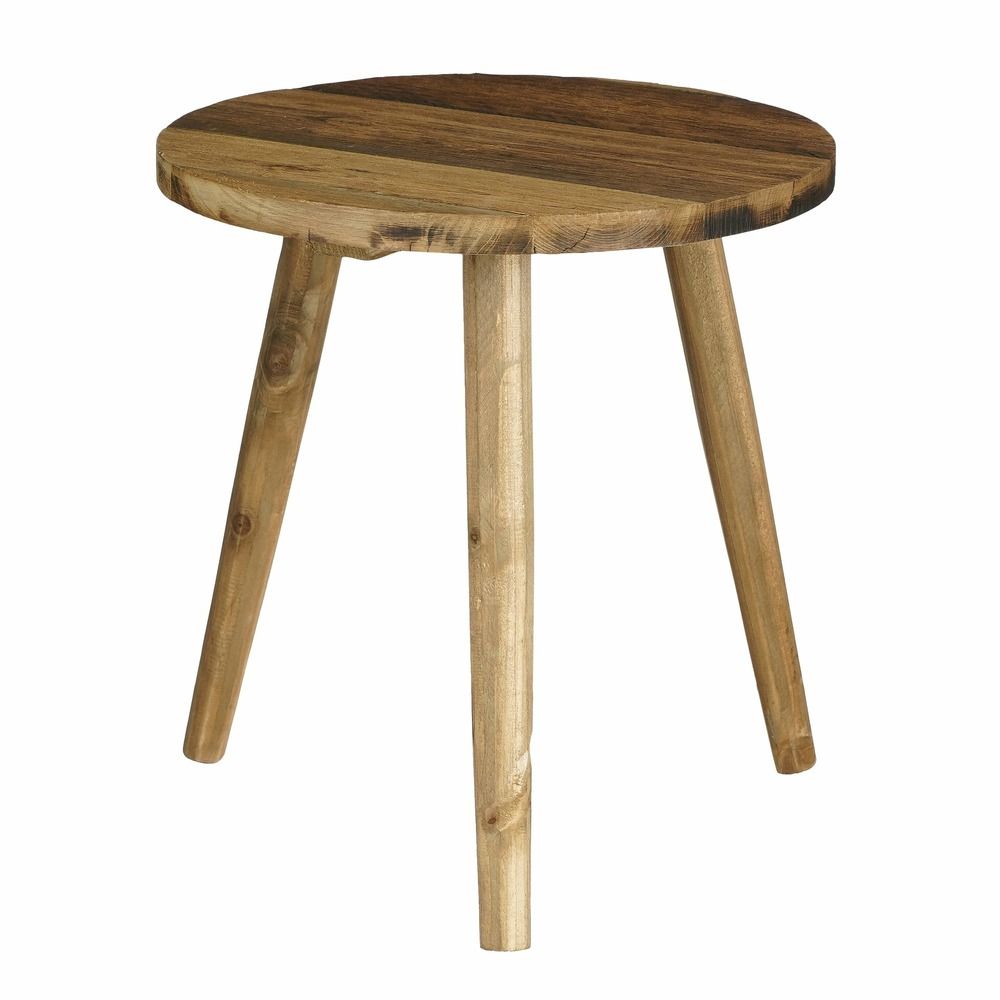 Mica decorations bold table d'appoint - h35,5 x ø33 cm - bois recyclé
