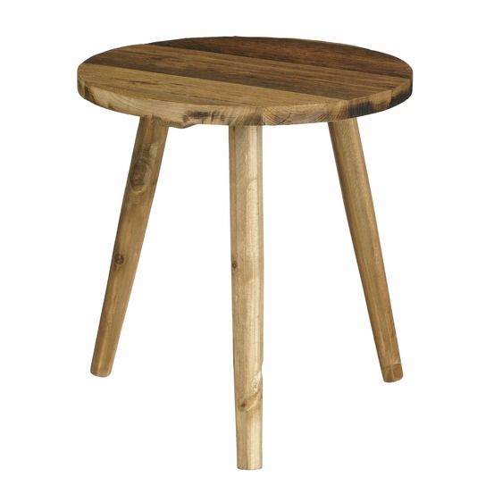 Mica decorations bold table d'appoint - h35,5 x ø33 cm - bois recyclé