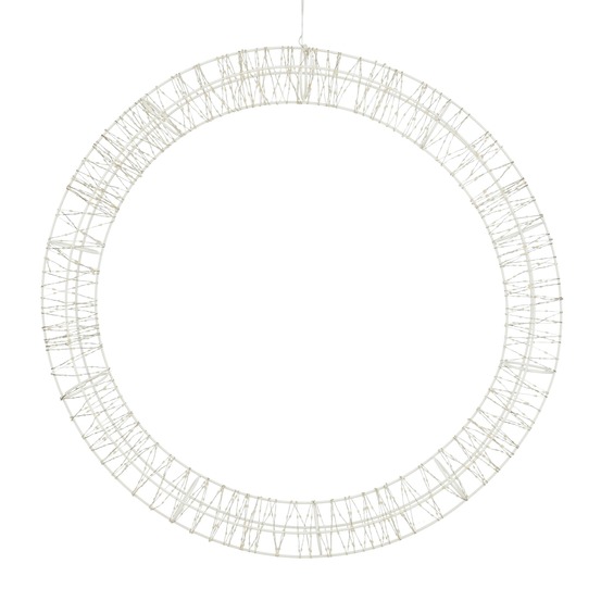 Luca lighting - éclairage de noël cercle led blanc chaud d56