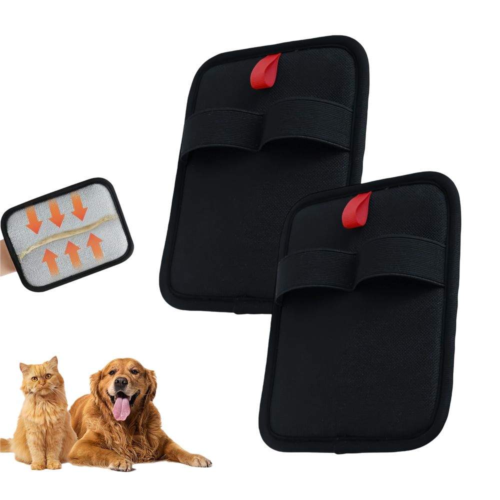 Lot de 2 gant d'épilation pour chiens et chats