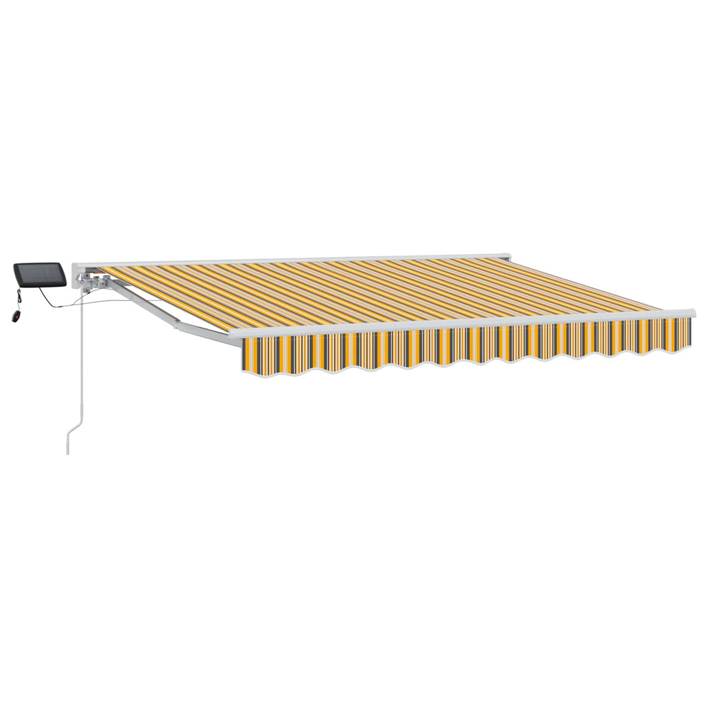 Cadre de store manuel avec leds jaune et gris 3,5 x 2,5 m