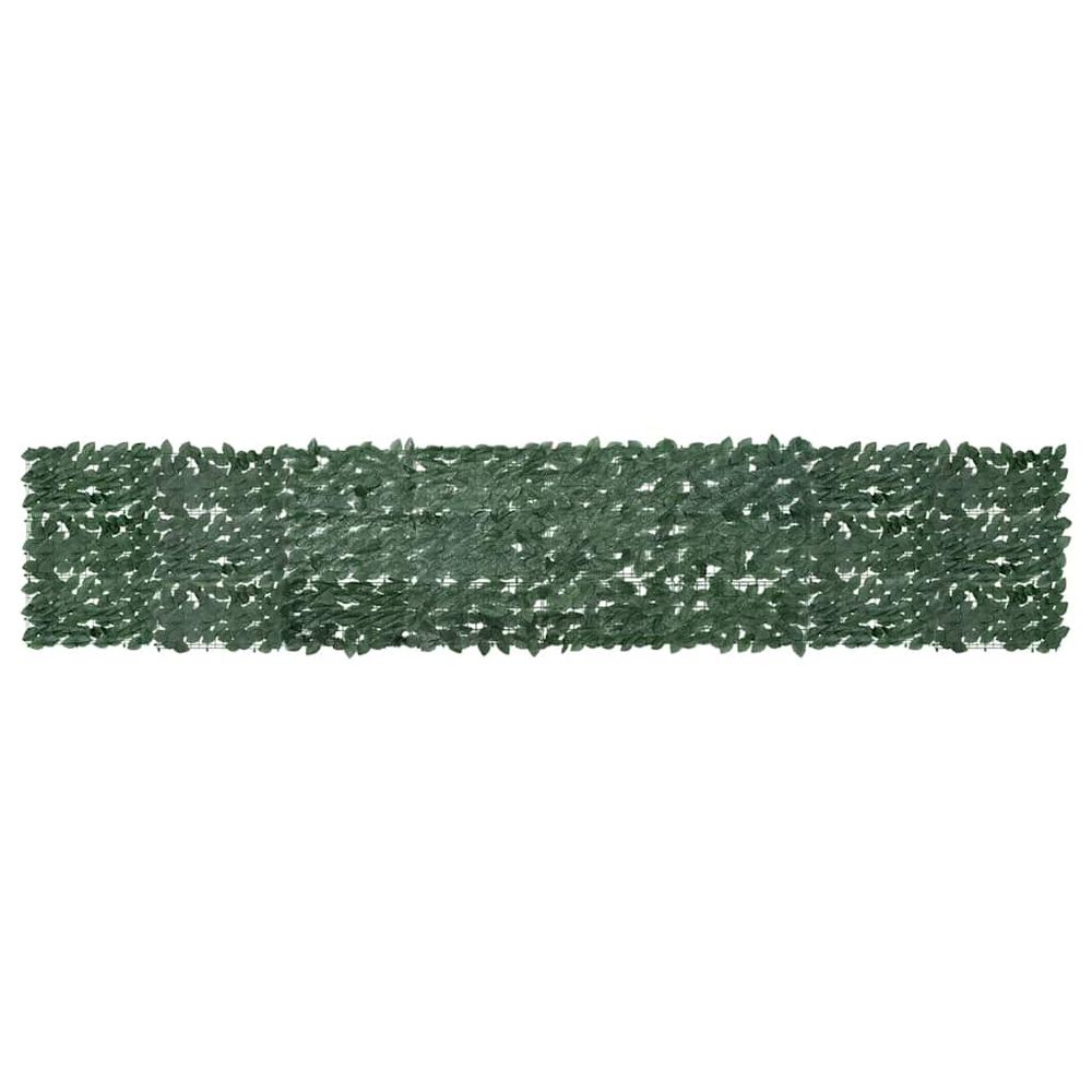 Écran de balcon avec feuilles vert foncé 400x75 cm
