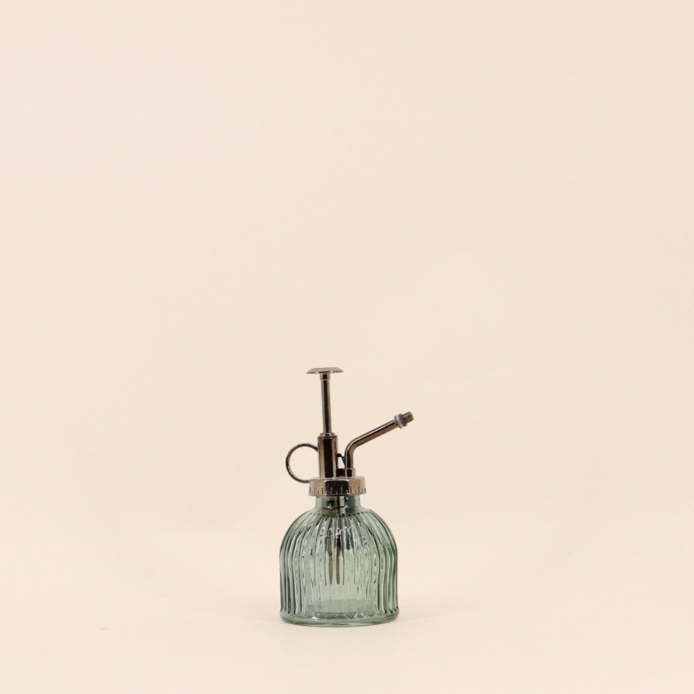 Vaporisateur en verre 16,5cm pompe métal