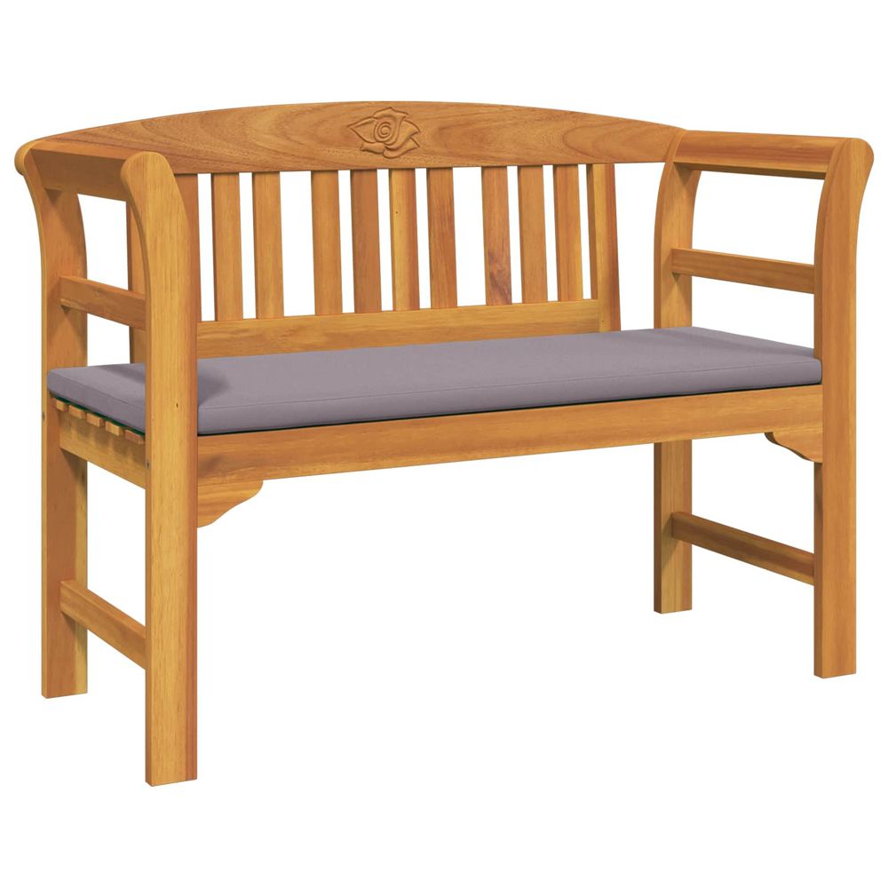 Banc rose 114 x 46 x 82,5 cm bois d'acacia massif crème blanc