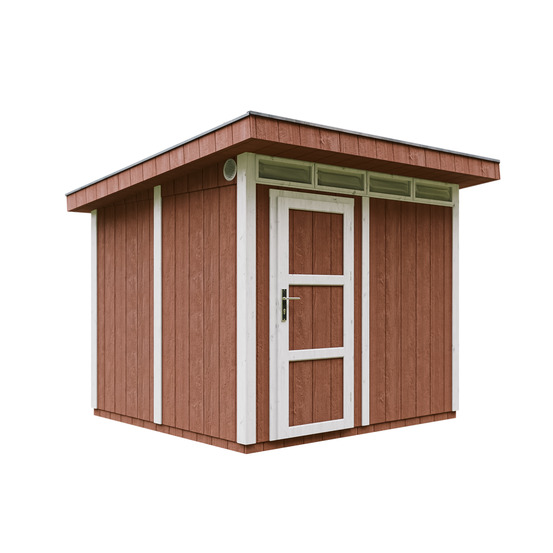 Abri de jardin à base de bois en panneaux lp smartside 5.9m² avec sol l294xl279xh237cm-timbela m903- couleur de peinture redwood red