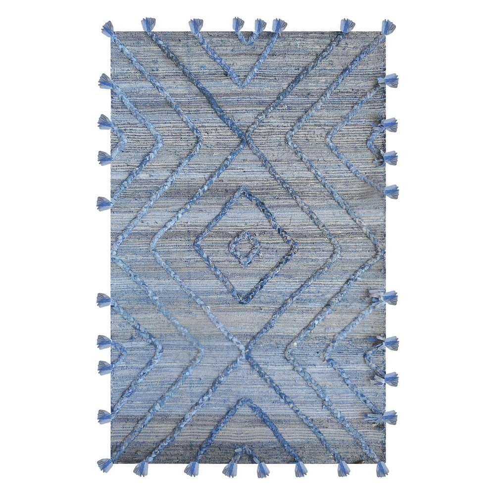 Tapis worgan denim bleu/ivoire 160 x 230 cm