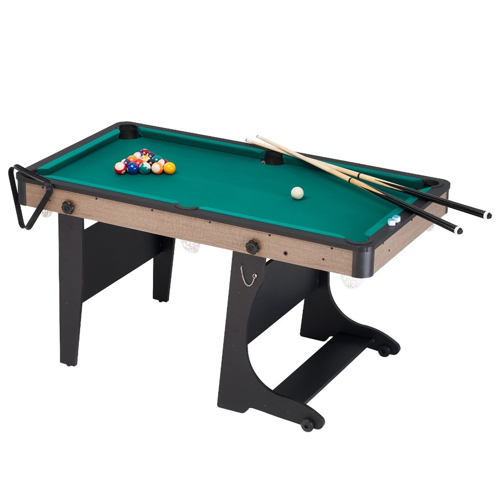 Billard américain pliable, vert anglais |151.8 x 83.2 x 78.6 cm | 2 joueurs