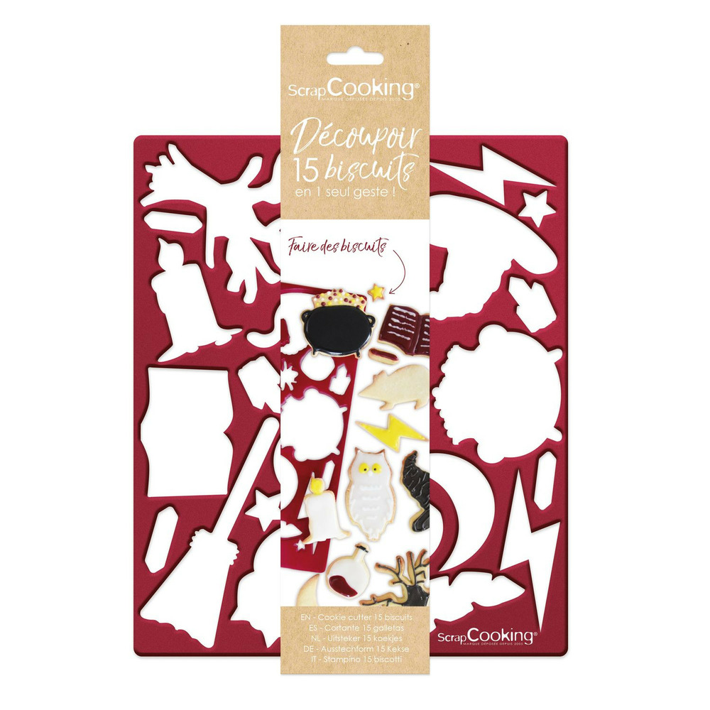 Plaque découpoir à gâteaux 15 formes - sorcier