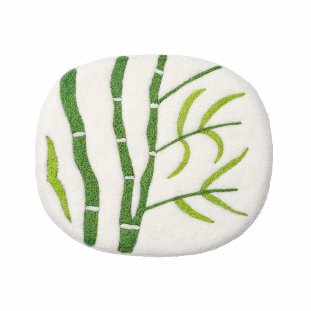 Coussin pour chat en feutre de laine naturelle Bambou-grin