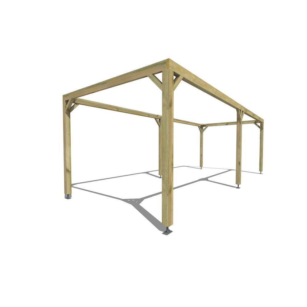 Pergola bois • 8m x 3m • indépendante • cadre simple • livraison comprise