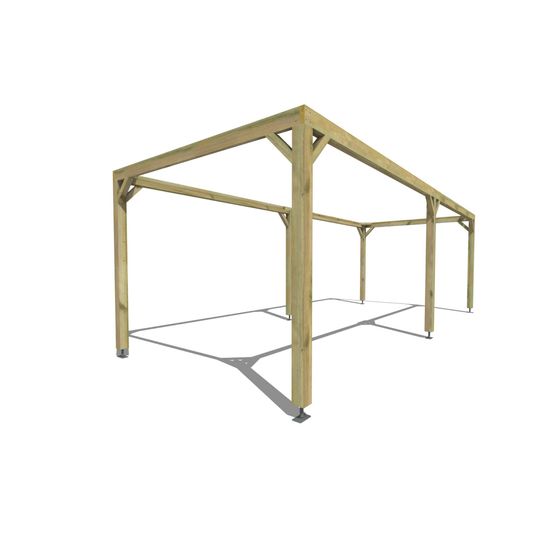 Pergola bois • 8m x 3m • indépendante • cadre simple • livraison comprise