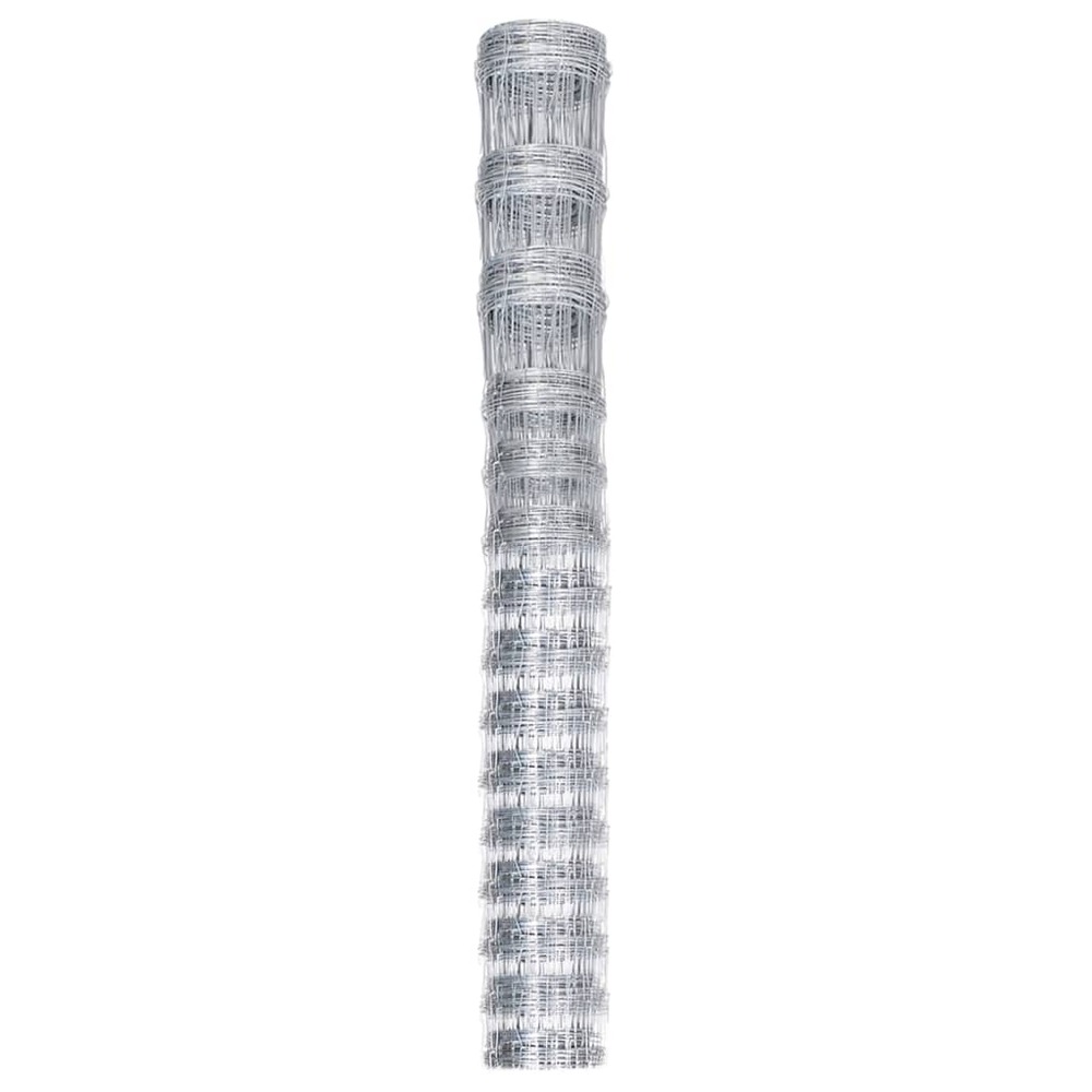 Clôture de jardin acier galvanisé argenté 50x1,6 m