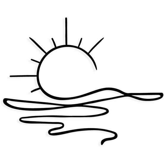 Décoration murale en métal nature coucher de soleil