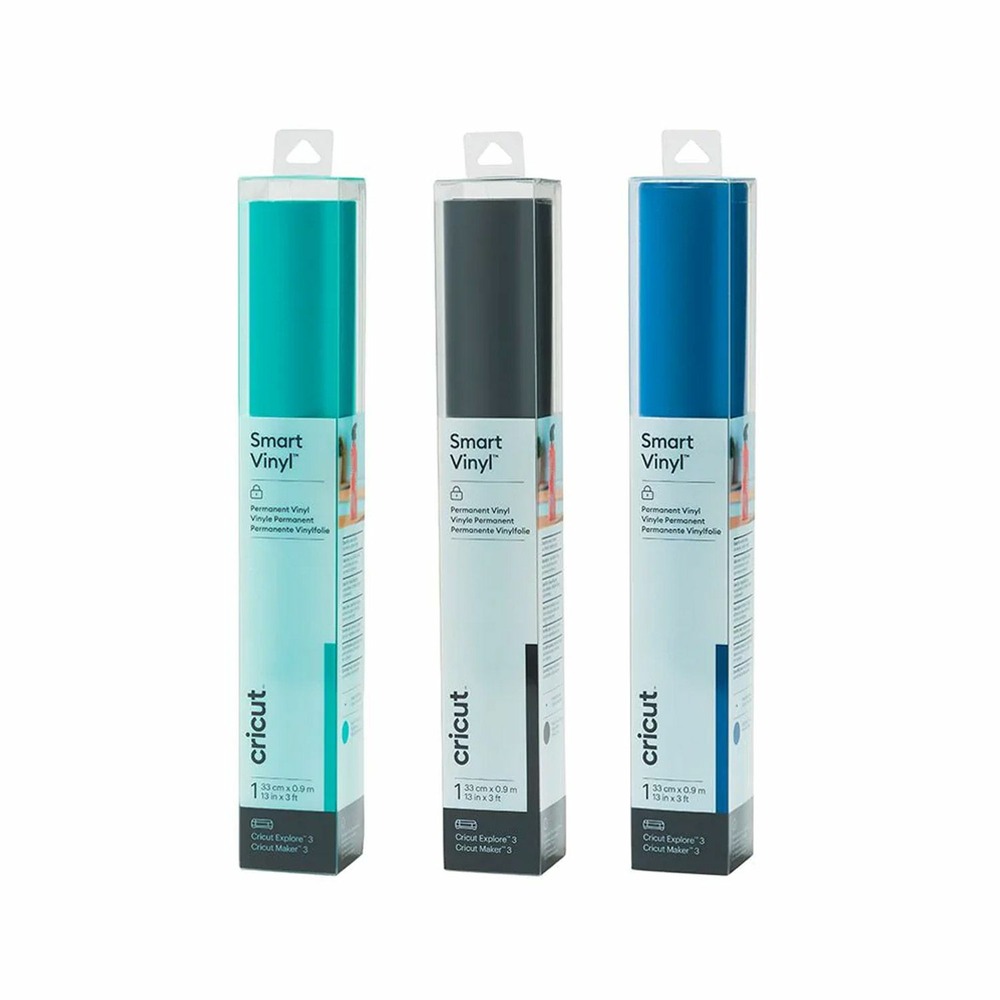 3 vinyles permanents 91 x 33 cm - aqua, noir, bleu