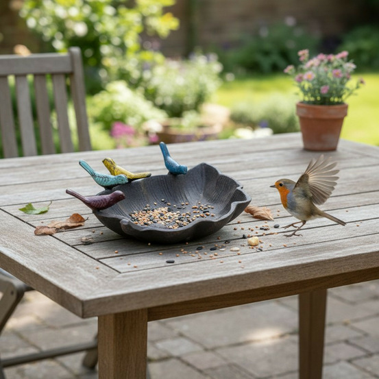 Mangeoire feuille gourmande 23x18x7cm