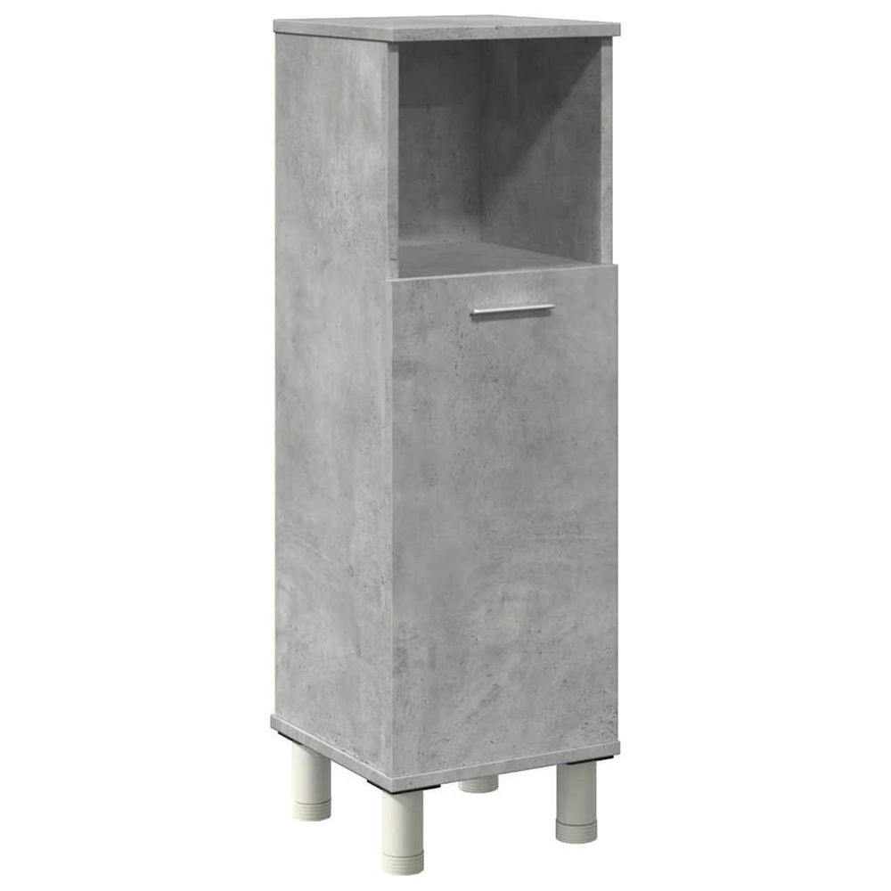 Armoire de salle de bain gris béton 30x30x95 cm aggloméré