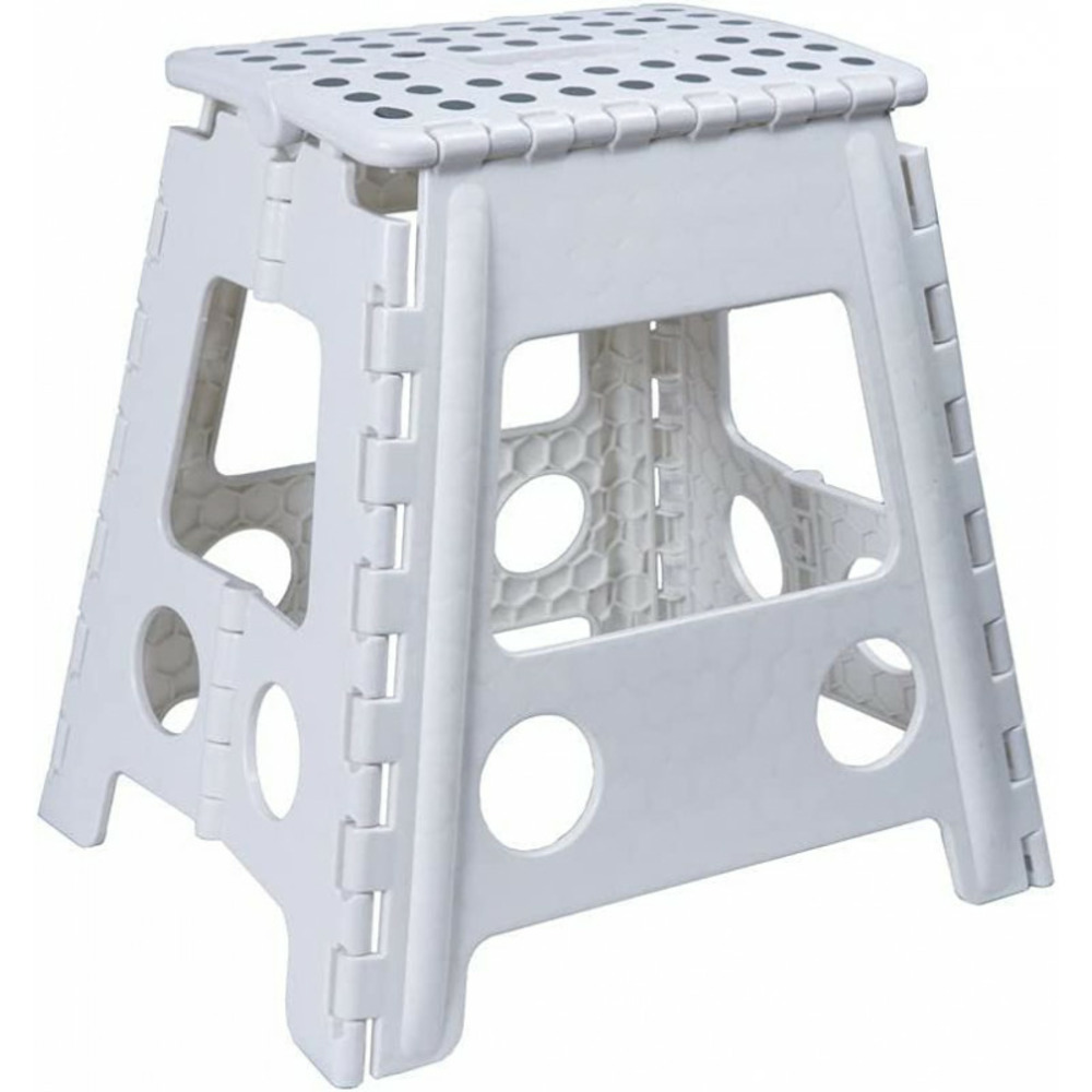 Blanc 4. 0 marche pied pliant grand modele - résiste jusqu'à 150kg de charge