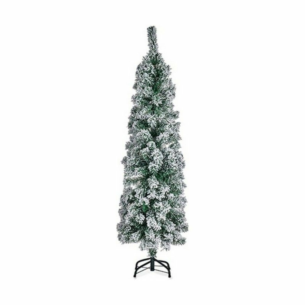 Sapin de noël métal blanc vert plastique (ø 60 x 210 cm)
