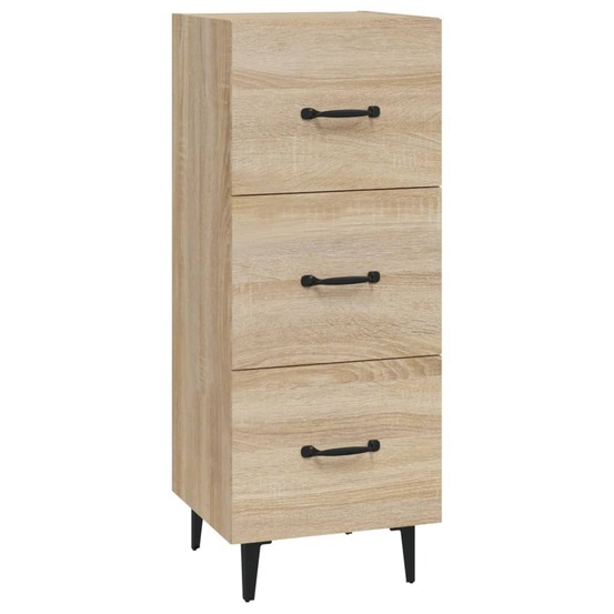 Buffet bahut commode armoire meuble de rangement organisateur cuisine salle de séjour salon sonoma 34,5 x 34 x 90 cm bois d'i