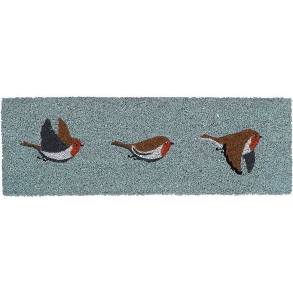 Paillasson en fibres de coco rouge gorge 75 x 25 cm