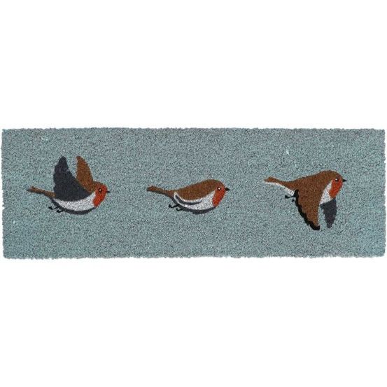 Paillasson en fibres de coco rouge gorge 75 x 25 cm