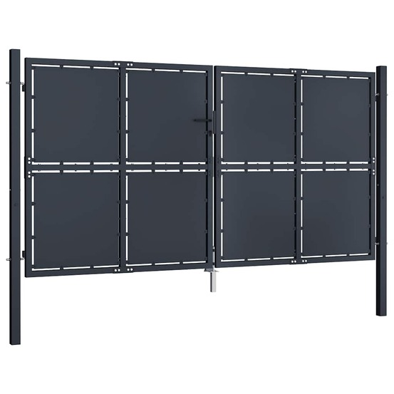 Portail de jardin en acier 300x200 cm anthracite