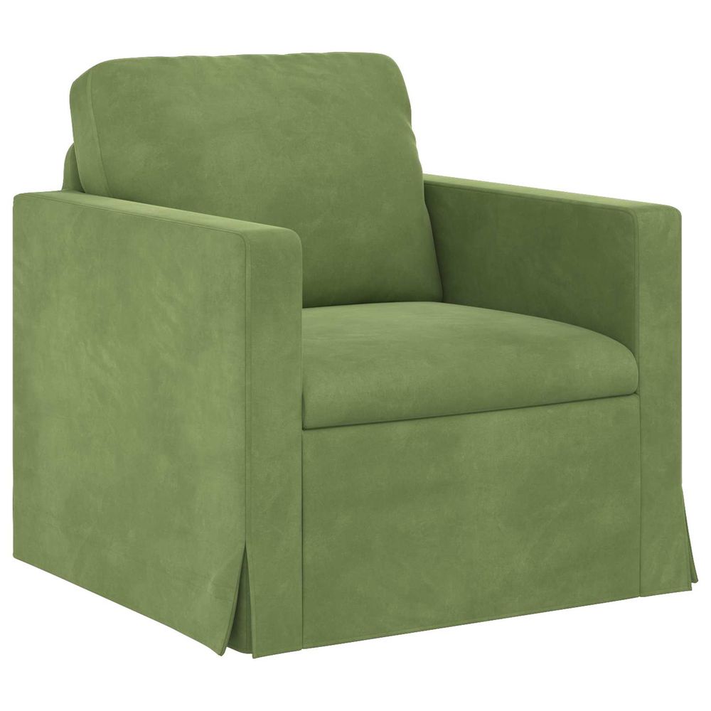 Canapé vert clair 78 x 78 x 80 cm velours