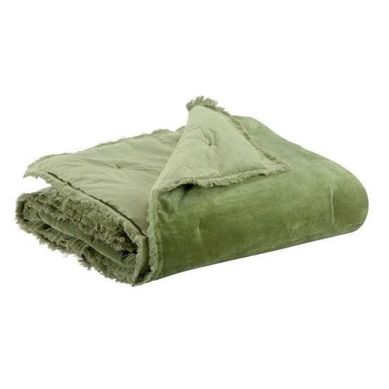 Plaid uni fara olive 135 x 200 cm