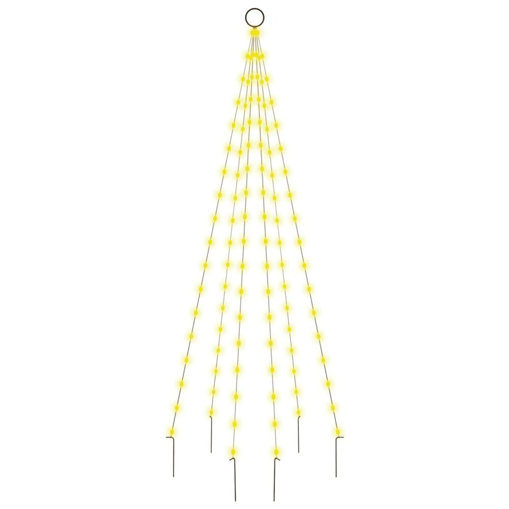 Sapin de noël sur mât de drapeau 108 led blanc chaud 180 cm