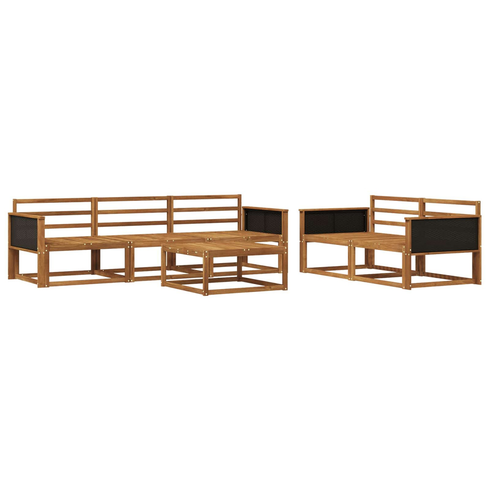 Ensemble de canapés d'extérieur 6 pcs naturel