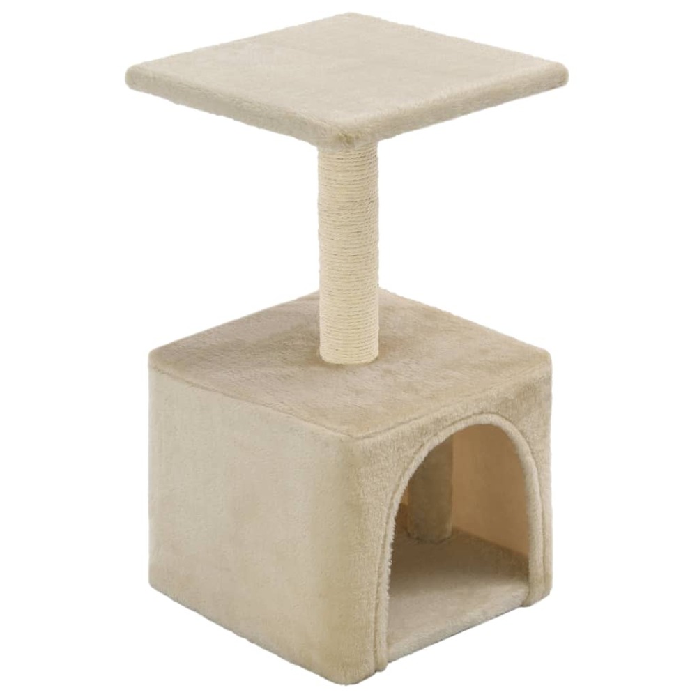 Arbre à chat avec griffoirs en sisal 55 cm beige